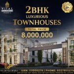 Front elevation of luxury townhouses at Vital Residencia on Main Raiwind Road Lahore