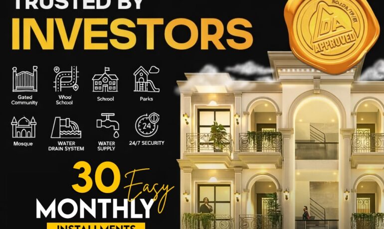Secure gated community entrance at Vital Residencia Raiwind Road