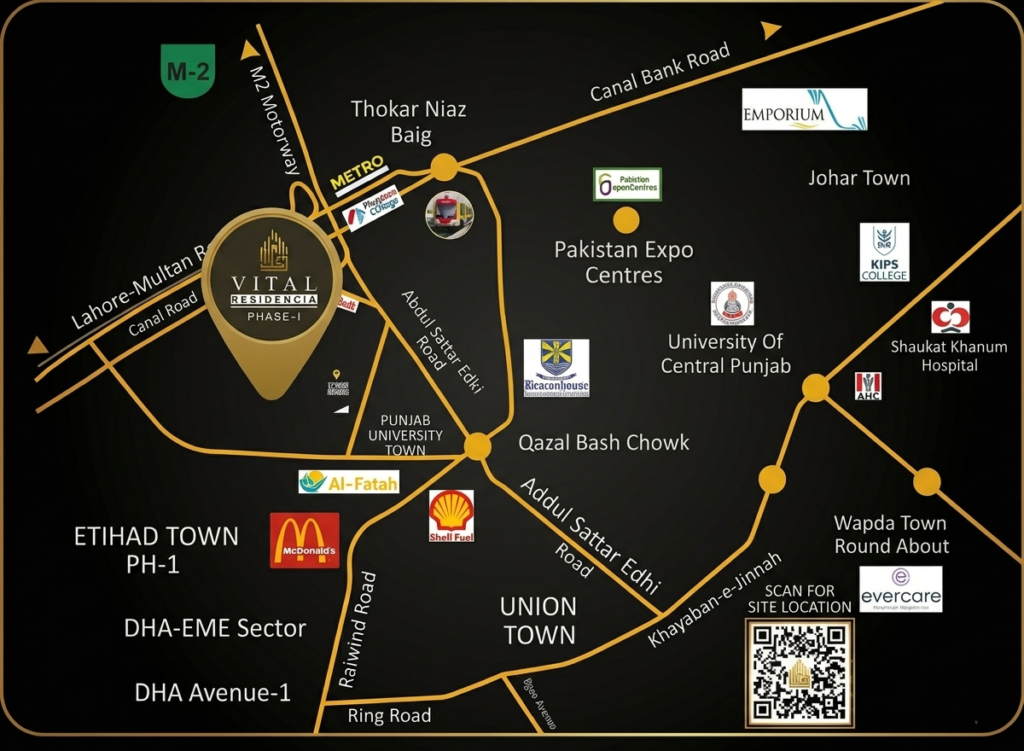 vital residencia near by areas map